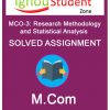 IGNOU MCO 3 Solved Assignment (M.Com 2nd Year)