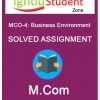 IGNOU MCO 4 Solved Assignment (M.Com 2nd year assignments)