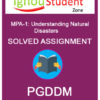IGNOU MPA 1 Solved Assignment of Understanding Natural Disasters PGDDM programme
