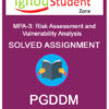 IGNOU MPA 3 Solved Assignment of Risk Assessment and Vulnerability Analysis PGDDM course