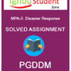 IGNOU MPA 5 Solved Assignment of Disaster Response PGDDM course