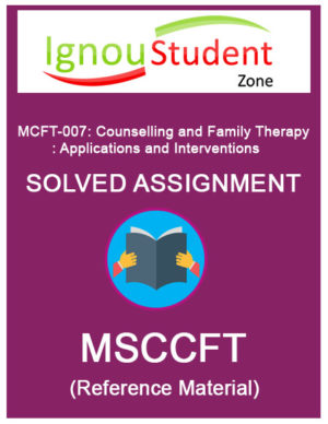 IGNOU MCFT 7 Solved Assignment