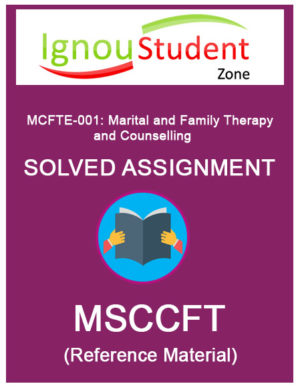 IGNOU MCFTE 1 Solved Assignment