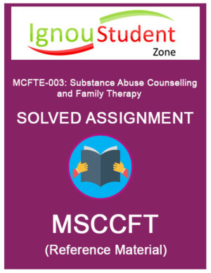 IGNOU MCFTE 3 Solved Assignment