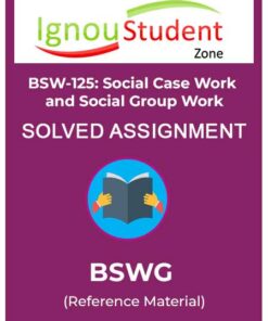 IGNOU BSW 125 Solved Assignment