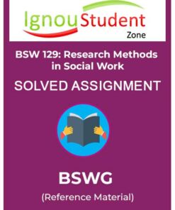 IGNOU BSW 129 Solved Assignment