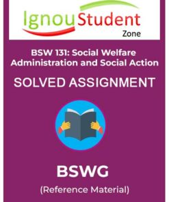 IGNOU BSW 131 Solved Assignment