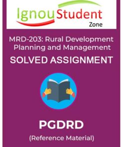 IGNOU MRD 203 Solved Assignment