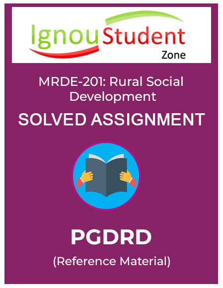 IGNOU MRDE 201 Solved Assignment