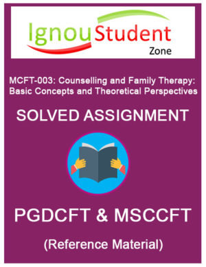 IGNOU MCFT 3 Solved Assignment