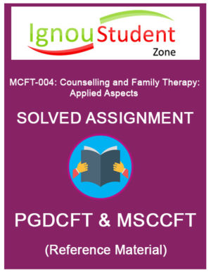 IGNOU MCFT 4 Solved Assignment