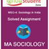 IGNOU MSO 4 Solved Assignment (MSO-004 : Sociology in India)