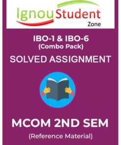 IGNOU IBO-1 & IBO-6 Solved Assignment Combo Pack