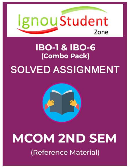 IGNOU IBO-1 & IBO-6 Solved Assignment Combo Pack