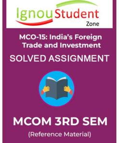 IGNOU MCO 15 Solved Assignment