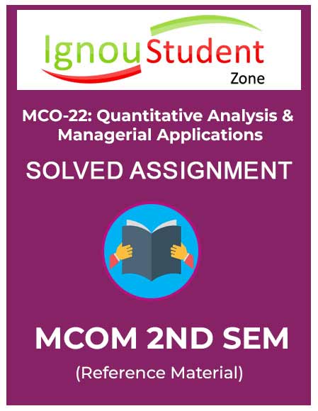 IGNOU MCO 22 Solved Assignment