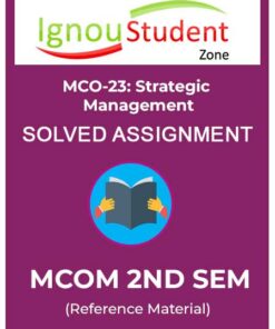 IGNOU MCO 23 Solved Assignment