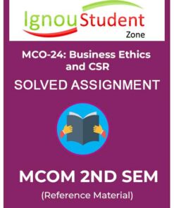 IGNOU MCO 24 Solved Assignment
