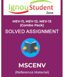 IGNOU MEV (11, 12, 13) Solved Assignment Combo Pack