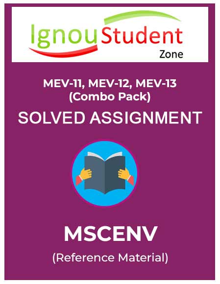 IGNOU MEV (11, 12, 13) Solved Assignment Combo Pack