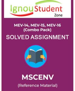 IGNOU MEV 14, MEV 15, MEV 16 Solved Assignment combo Pack