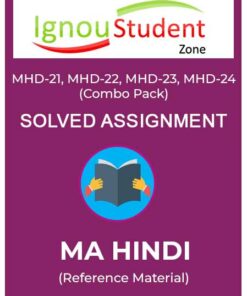 IGNOU MHD (21, 22, 23, 24) solved assignment combo pack