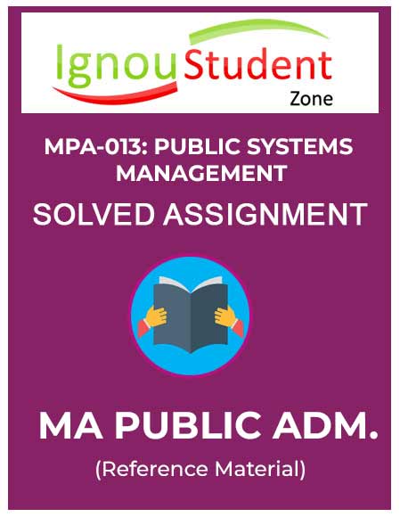 IGNOU MPA 13 Solved Assignment