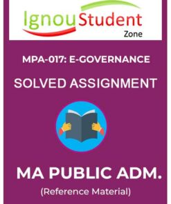 IGNOU MPA 17 Solved Assignment