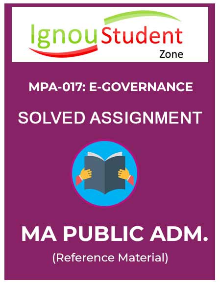 IGNOU MPA 17 Solved Assignment