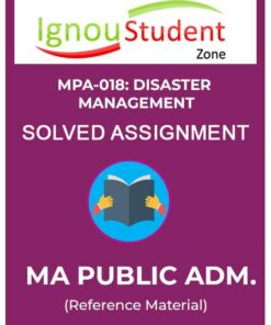IGNOU MPA 18 Solved Assignment