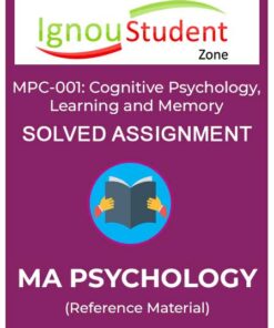 IGNOU MPC 1 Solved Assignment