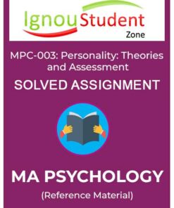 IGNOU MPC 3 Solved Assignment