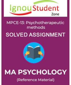 IGNOU MPCE 13 Solved Assignment