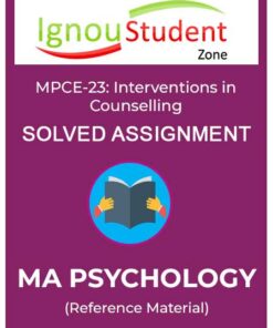 IGNOU MPCE 23 Solved Assignment