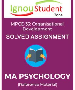 IGNOU MPCE 33 Solved Assignment