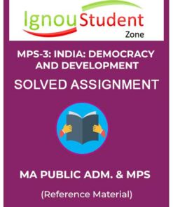 IGNOU MPS 3 Solved Assignment