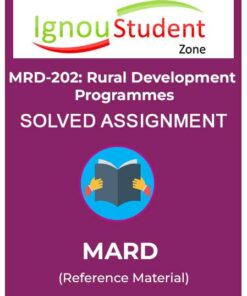 IGNOU MRD 202 Solved Assignment for MARD programme