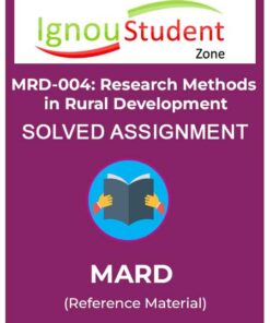 IGNOU MRD 4 Solved Assignment