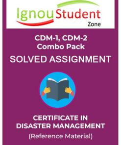 IGNOU CDM-1, CDM-2 Solved Assignment Combo pack
