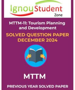 MTTM 11 Solved Question Paper December 2024 (IGNOU) PDF Download
