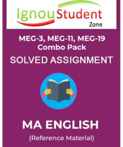 IGNOU MEG (3, 11, 19) Solved Assignment Combo Pack