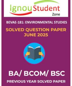 IGNOU BEVAE 181 Solved Question Paper June 2025