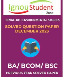 IGNOU BEVAE 181 Solved Question paper December 2023