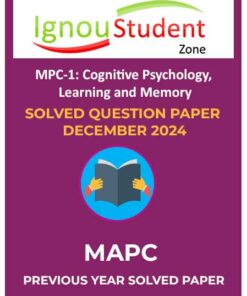 IGNOU MPC 1 Solved Question Paper December 2024