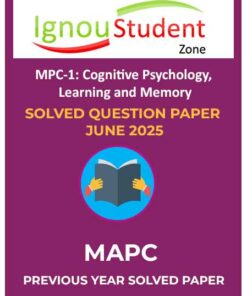 IGNOU MPC 1 Solved Question Paper June 2025