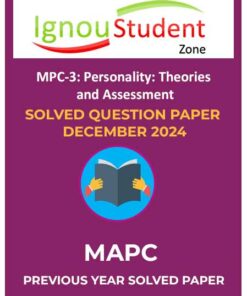 IGNOU MPC 3 Solved Question Paper December 2024