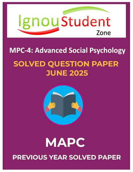 IGNOU MPC 4 Solved Question paper June 2025