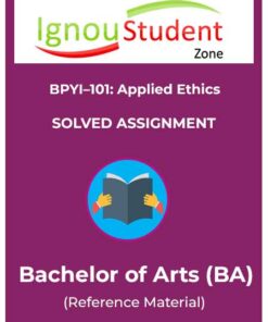 IGNOU BPYI 101 Solved Assignment