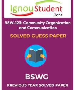 IGNOU BSW 123 Guess paper solved pdf
