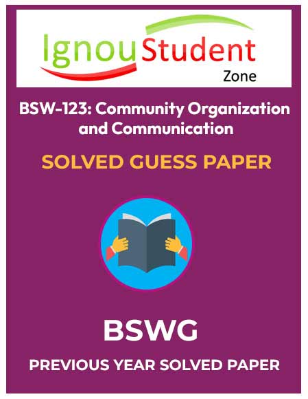 IGNOU BSW 123 Guess paper solved pdf
